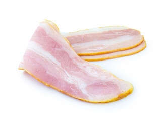 Bacon isolated on white background