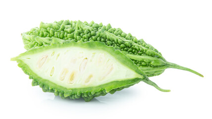 Bitter gourd isolated on white background