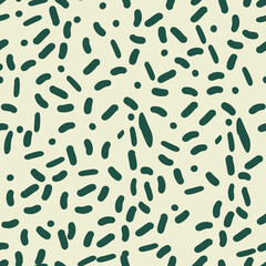 Obraz premium Green fantasy stripes on off white background repeat pattern print