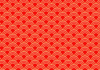 Oriental pattern in red and gold