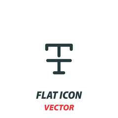 Increase font typeface size icon in a flat style. Vector illustration pictogram on white background. Isolated symbol suitable for mobile concept, web apps, infographics, interface and apps design