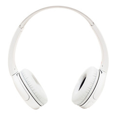 white headphones isolated in white background
