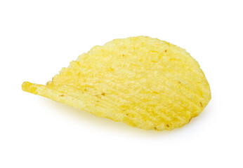 Potato chips isolated on white background