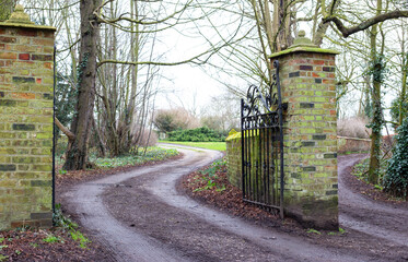 driveway with security gate