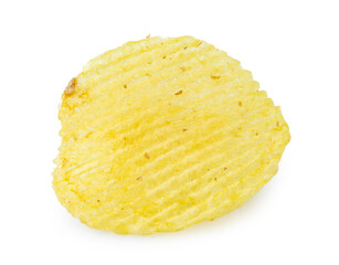 Potato chips isolated on white background