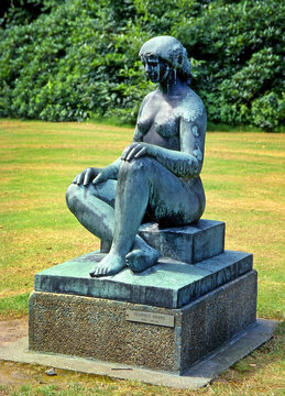 The sculpture Niobe by Georges Grard (1947-48). Middelheim Open Air Sculpture Museum, sculpture park of the Middelheim Nachtegalen Park at Antwerp, Belgium