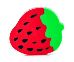eraser fruit toys isolated on white background