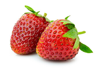 clipping path strawberry fruit isolated on white background