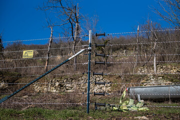 wire fence in the field