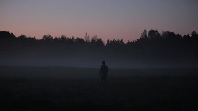 The man with the fog, lost and lonely.
