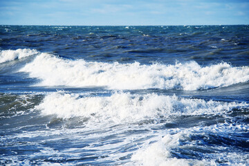 wave breaking on the beach