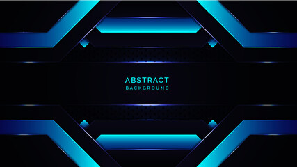 
Abstract Cyan And Blue Gradieant With Neon Background