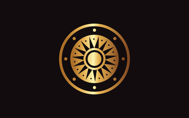 Illustration vector graphic of one sun icon logo template design