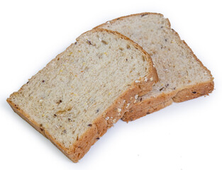 slice bread isolated on white background