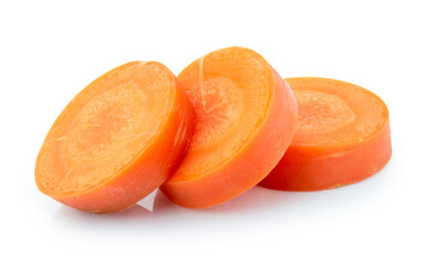 fresh vegetable carrots isolated on white background