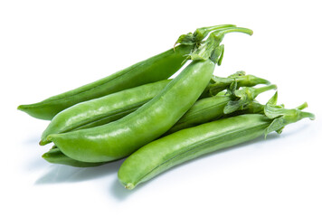 green Pea vegetable isolated on white background