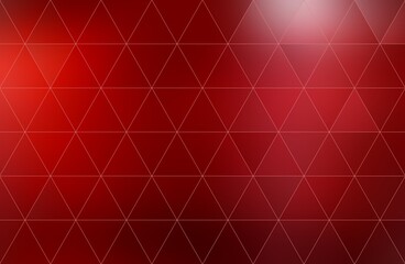 Triangles red glass textured background. Half transparent geometric pattern. Polished surface.