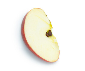 Clipping path red apple fruit isolated on white background