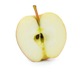 Clipping path red apple fruit isolated on white background