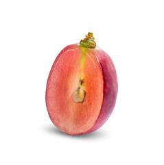 red grape isolated on white background