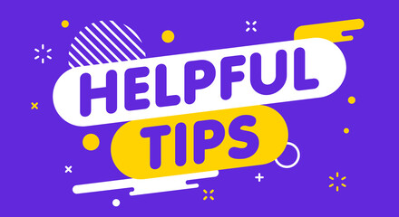 Modern banner helpful tips. Banner for business, marketing and advertising. Vector illustration.