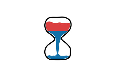 Hourglass icon, sandglass, sandclock, countdown concept