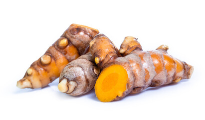 turmeric isolated on white background