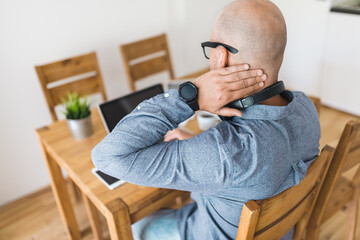 Man working from home during the coronavirus pandemic