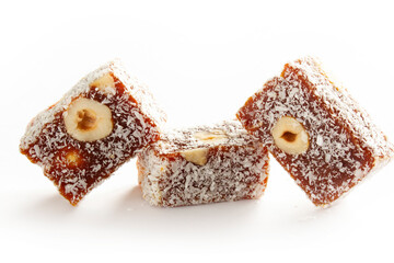 Traditional Turkish Dessert Cezerye With Hazelnut