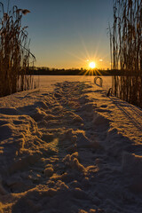 Sonnenuntergang im Schnee