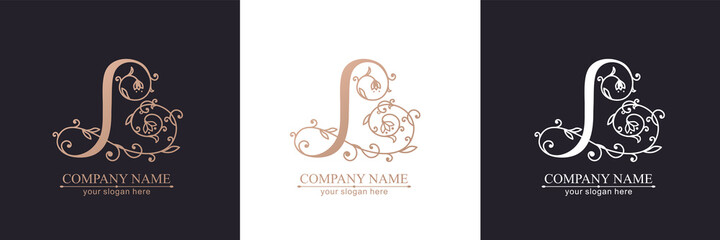 Premium Vector L logo. Monnogram, lettering. Personal logo or sign for branding an elite company.