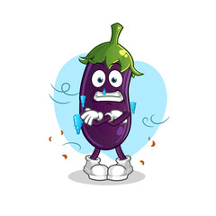 eggplant cold illustration. character vector