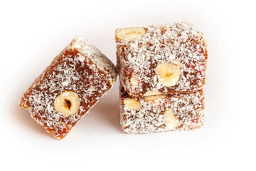 Traditional Turkish Dessert Cezerye With Hazelnut