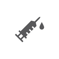 Syringe Flat Icon. Vector sign for web graphic.