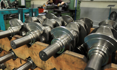  New engine crankshaft. Spare part.