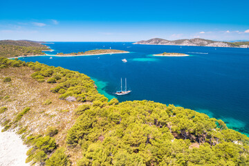 Pakleni otoci sailing destination archipelago aerial view