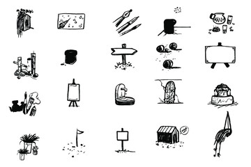 set of icons