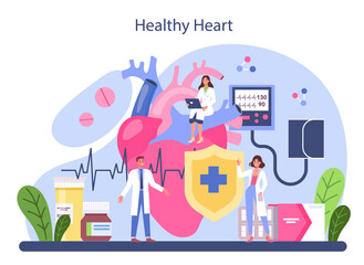 Cardiologist concept. Idea of heart care and medical diagnostic
