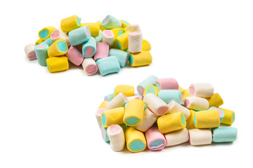 Colorful tasty marshmallow background.
