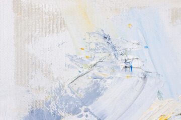 The texture of the canvas, coated with oil paints. Trendy colors, copy space. The concept of a creative atmosphere, artistic events, education, etc.