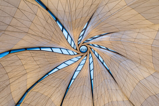 Detail of the dome of the Bahai temple of Santiago de Chile.