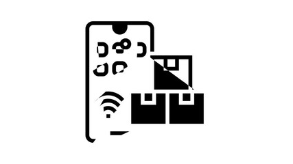 Supply Chain Management System Icon Animation Optimization Of Supply Chain And Automation, Demand Forecasting And Sales Planning