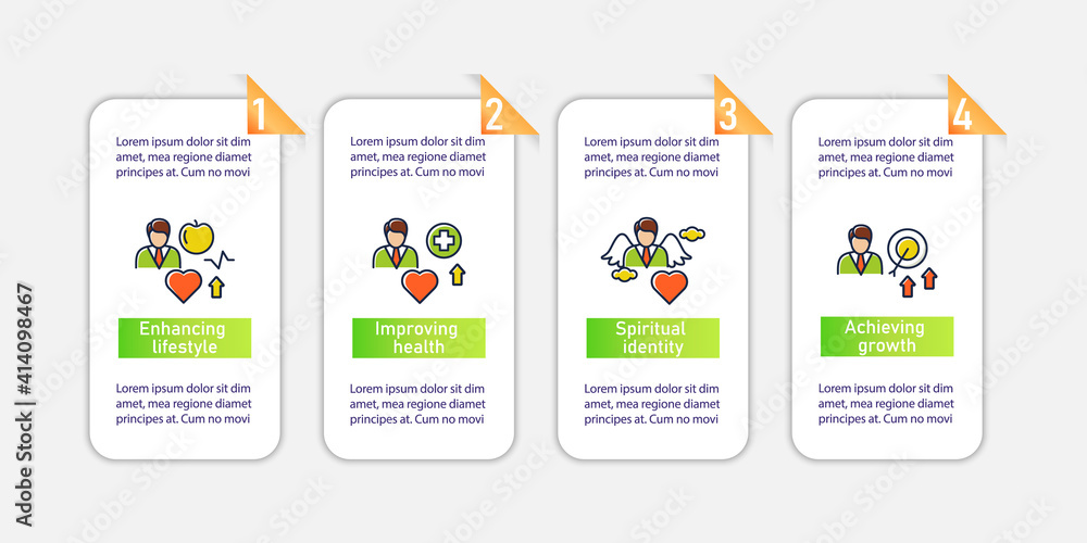 Poster personal growth vector infographics. self improvement and self realization. personal development tem
