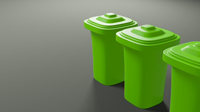 3d render recycle bin illustration