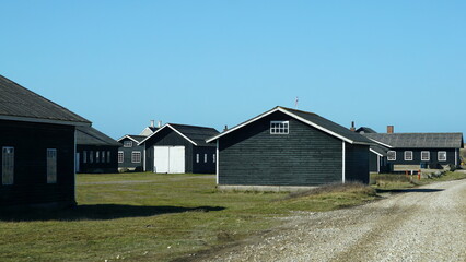 houses in Agger Tange, Denmark, March