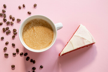 late coffee with beetroot cake