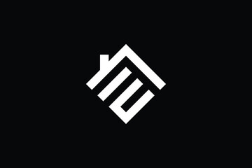 Logo design of E EE in vector for construction, home, real estate, building, property. creative elegant Monogram. Premium Business home logo icon. White color on black background