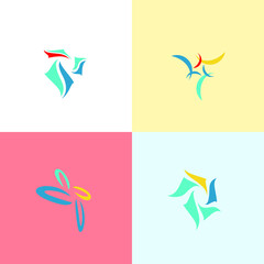 Different abstract trendy symbols for your design