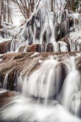 Blurred water in waterfall