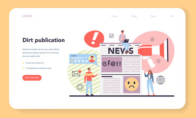 Business reputation web banner or landing page. Building relationship